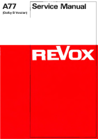 Revox A-77-Dolby-B-Service-Manual 